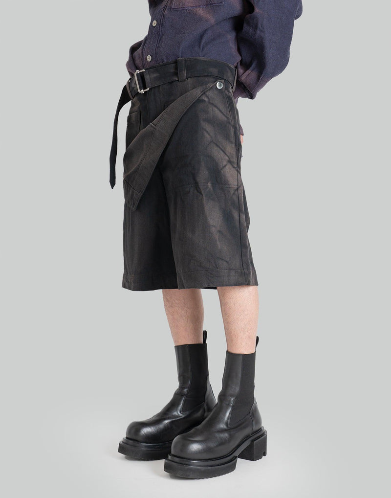 JiyongKim - SUN-BLEACHED DOUBLE FRONT SHORTS - 082plus
