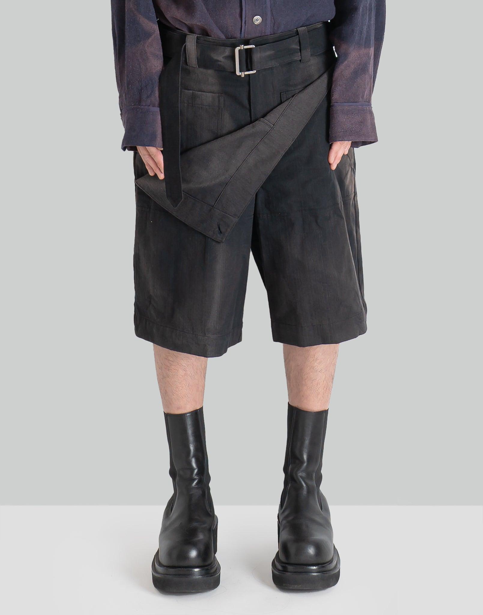 JiyongKim - SUN-BLEACHED DOUBLE FRONT SHORTS - 082plus