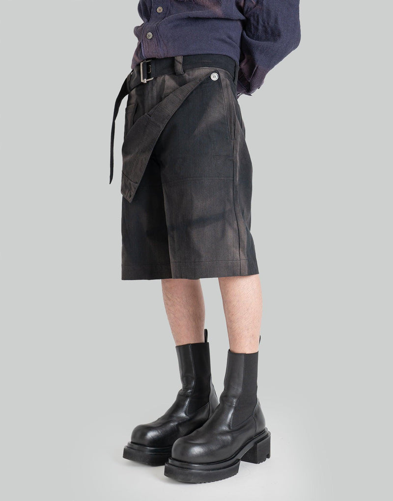 JiyongKim - SUN-BLEACHED DOUBLE FRONT SHORTS - 082plus