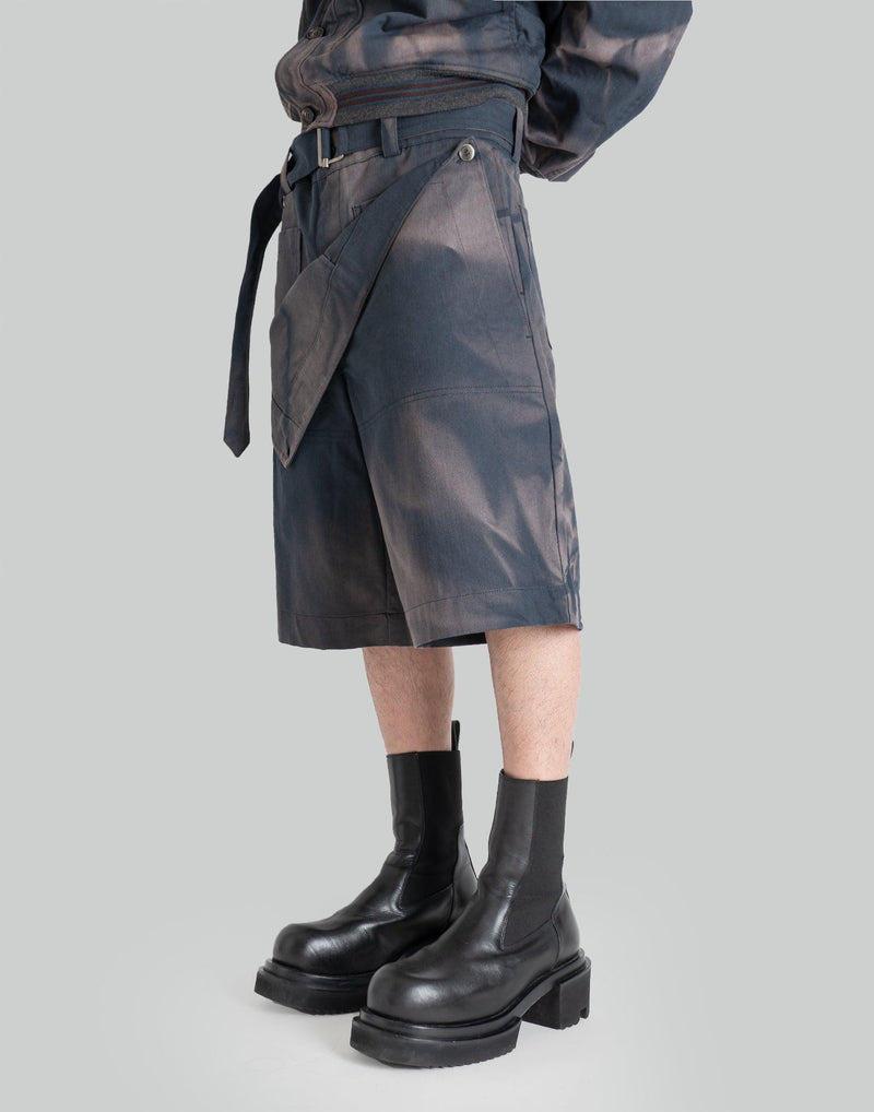 JiyongKim - SUN-BLEACHED DOUBLE FRONT SHORTS - 082plus