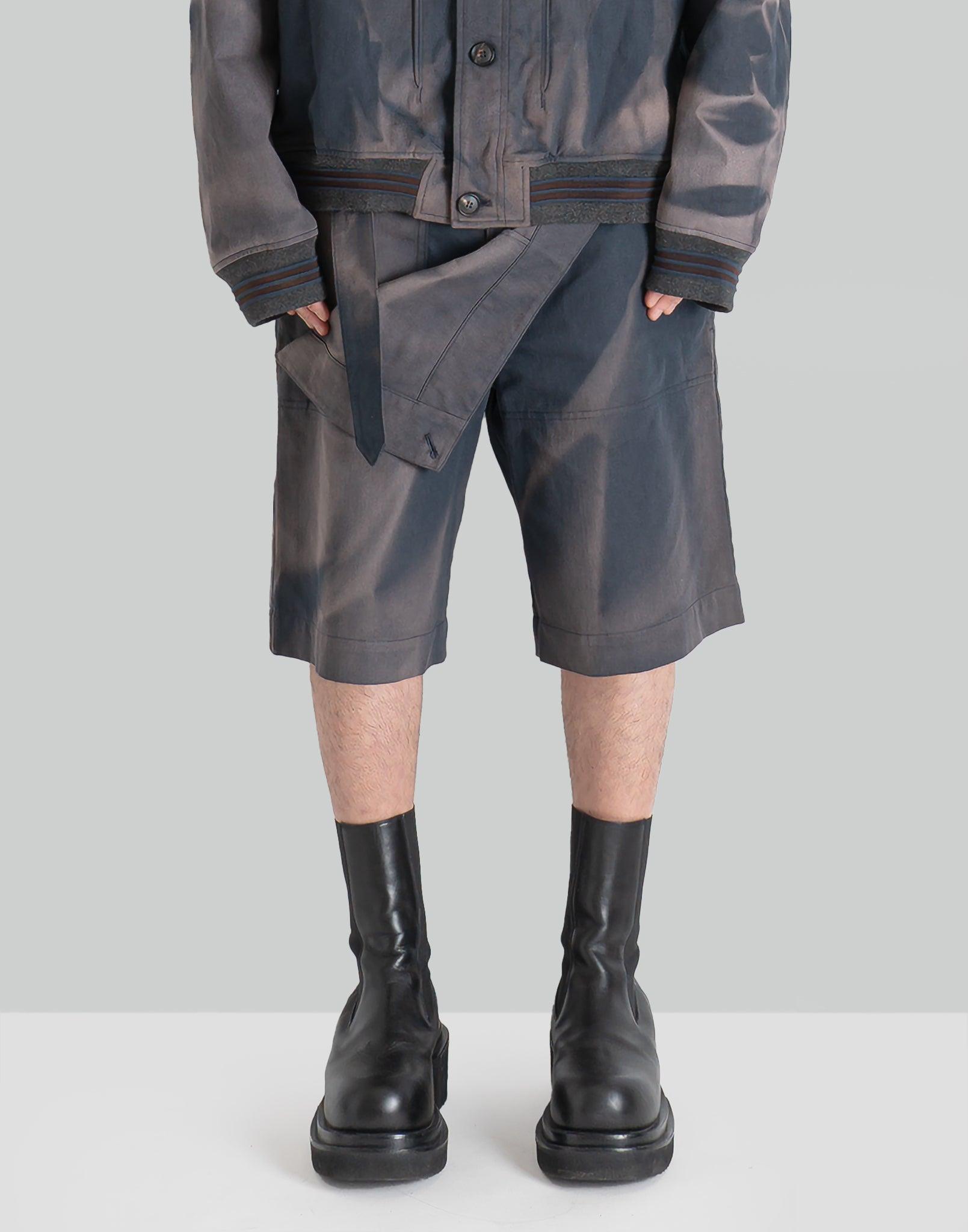 JiyongKim - SUN-BLEACHED DOUBLE FRONT SHORTS - 082plus