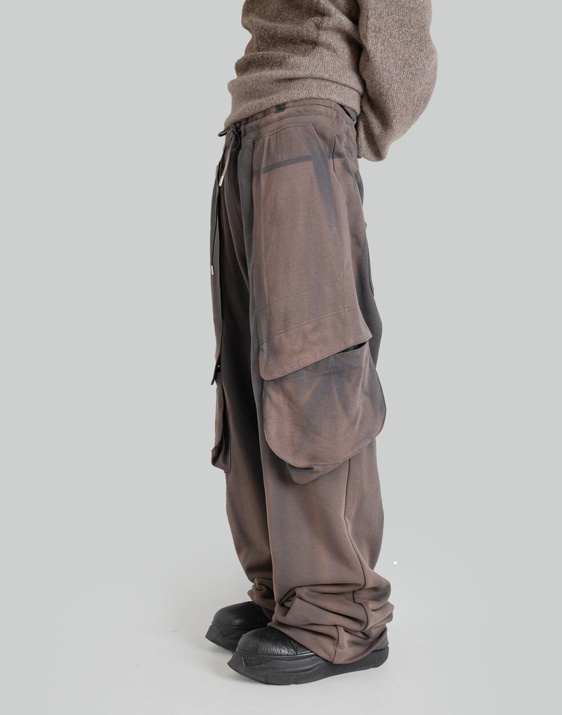 JiyongKim - SUN-BLEACHED DRAPED POCKET SWEATPANTS - 082plus