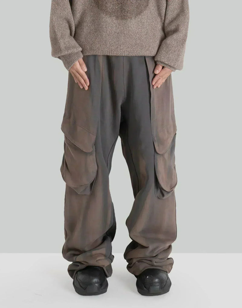 JiyongKim - SUN-BLEACHED DRAPED POCKET SWEATPANTS - 082plus