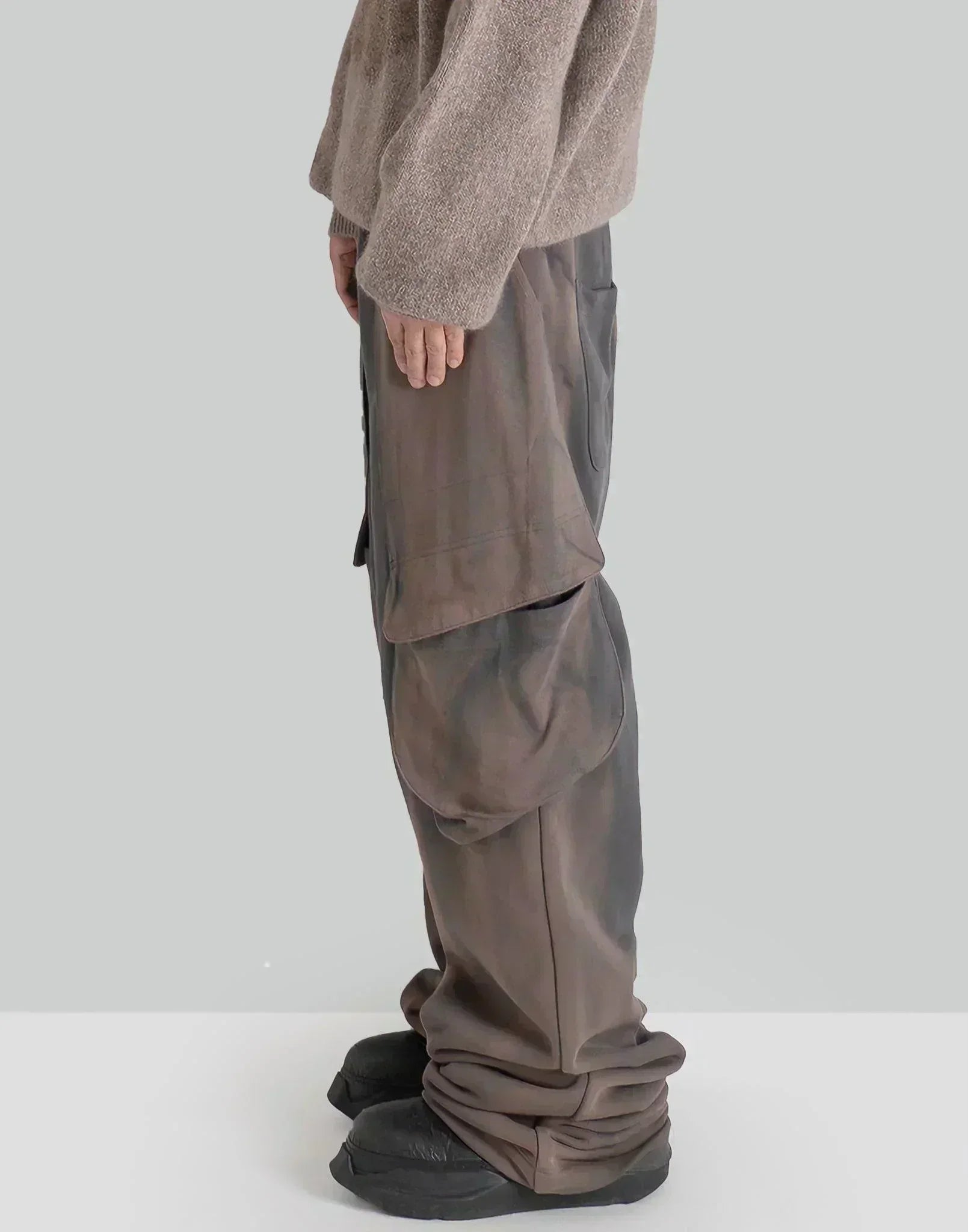 JiyongKim - SUN-BLEACHED DRAPED POCKET SWEATPANTS - 082plus