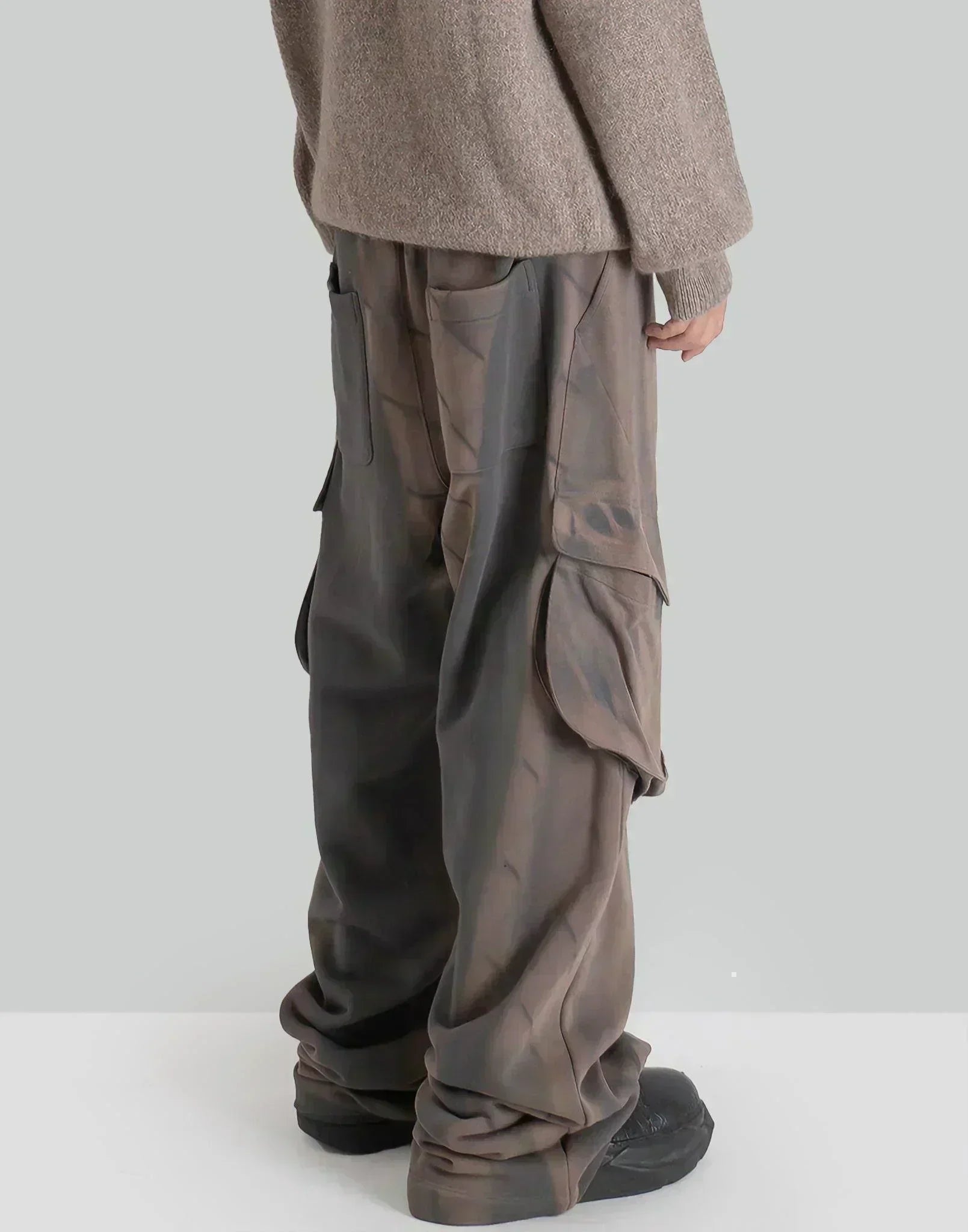 JiyongKim - SUN-BLEACHED DRAPED POCKET SWEATPANTS - 082plus