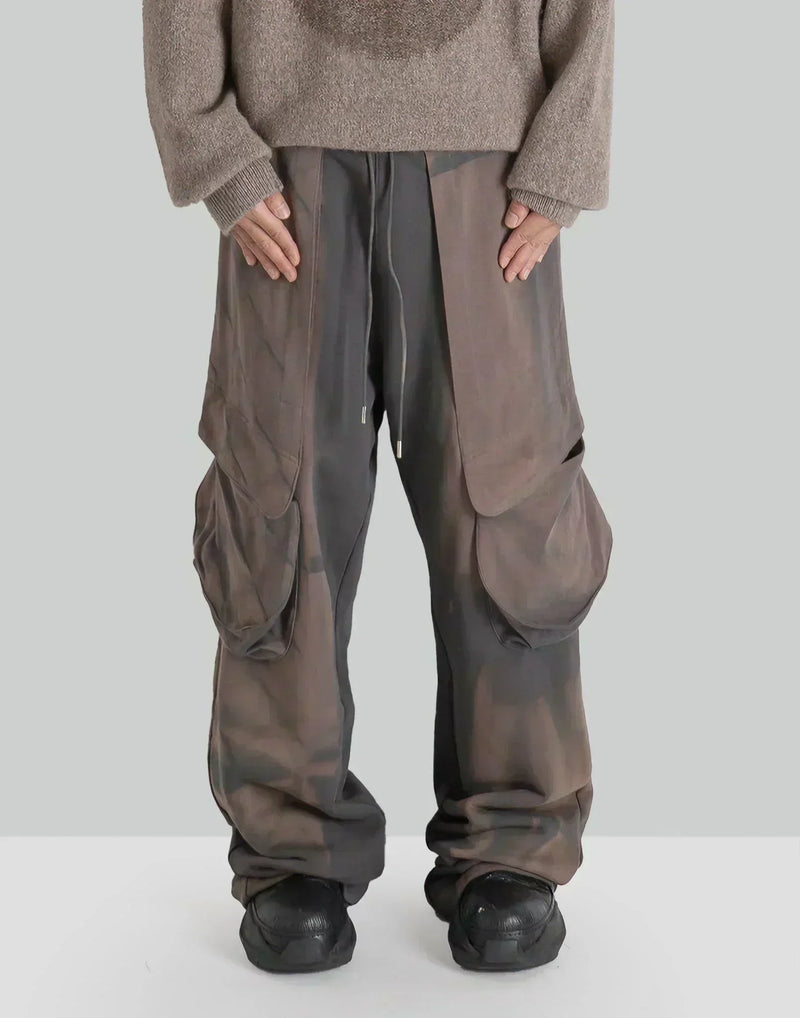 JiyongKim - SUN-BLEACHED DRAPED POCKET SWEATPANTS - 082plus