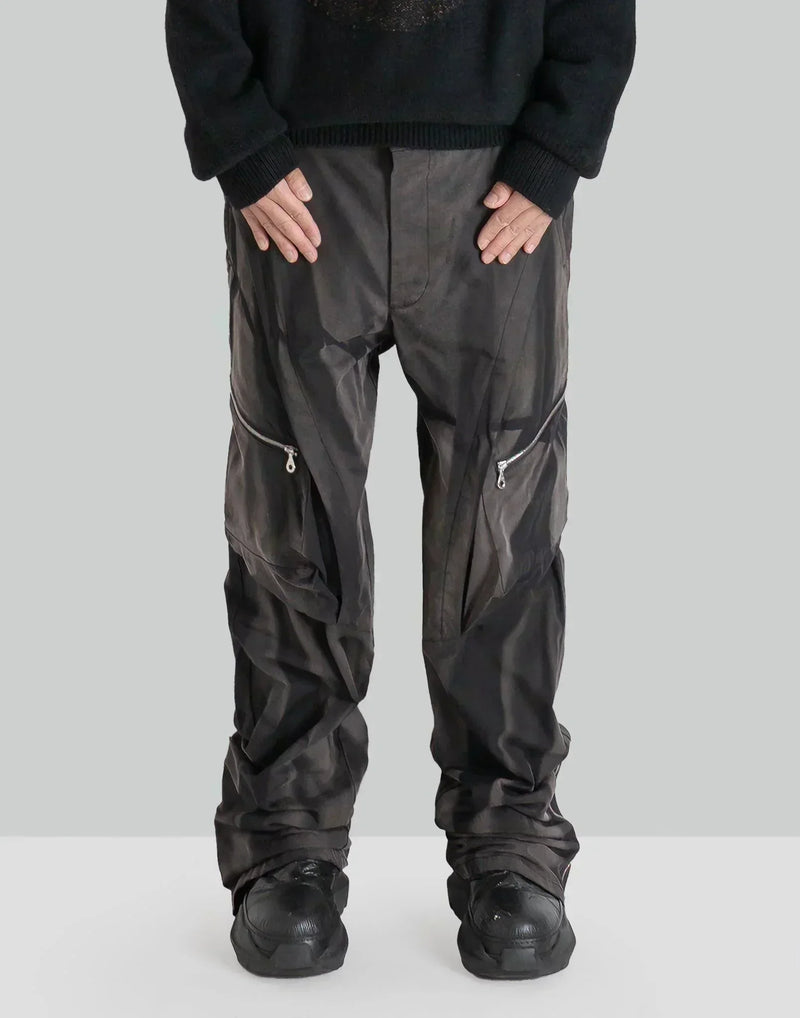 JiyongKim - SUN-BLEACHED DRAPED POCKET TROUSERS - 082plus