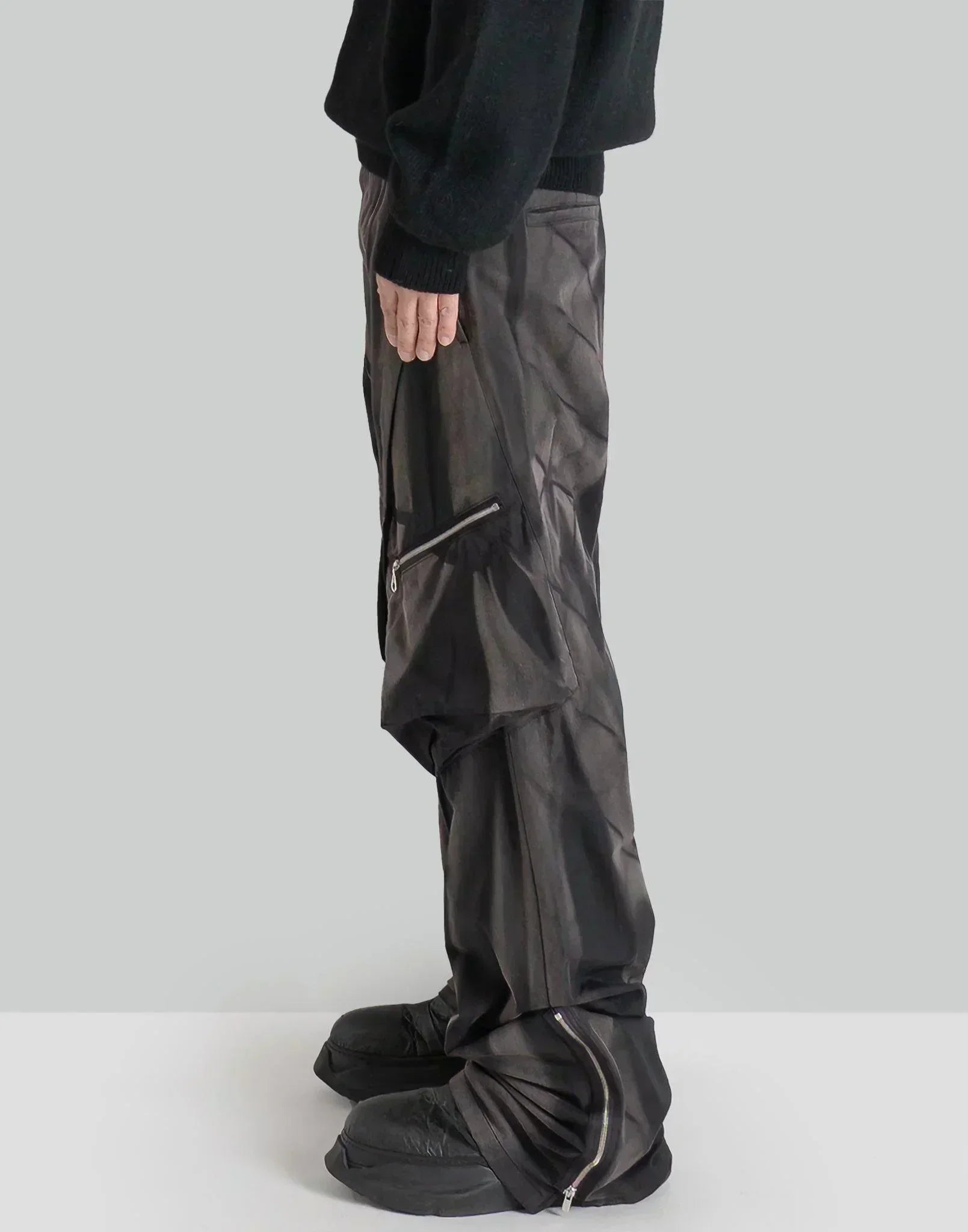 JiyongKim - SUN-BLEACHED DRAPED POCKET TROUSERS - 082plus