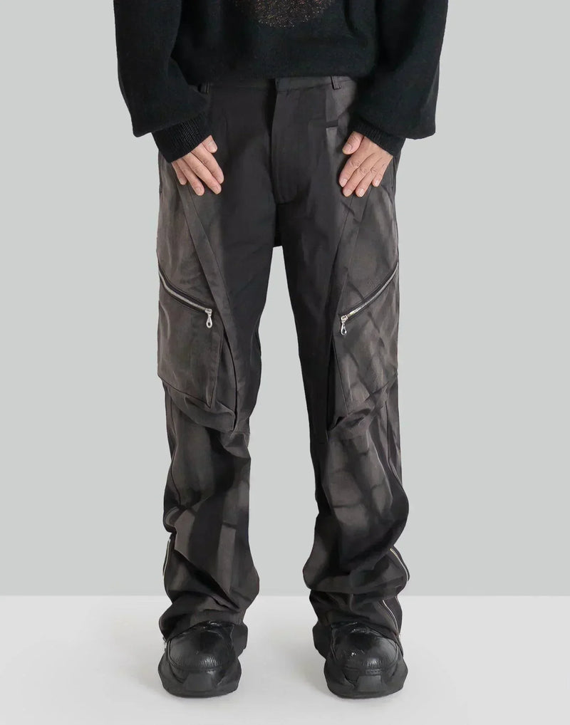 JiyongKim - SUN-BLEACHED DRAPED POCKET TROUSERS - 082plus