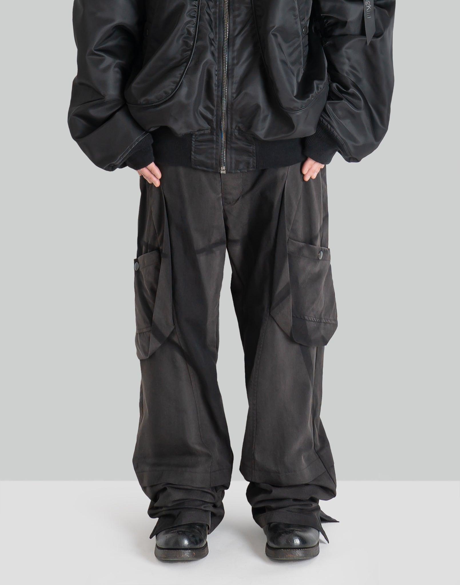 JiyongKim - SUN-BLEACHED DRAPED POCKET TROUSERS - 082plus