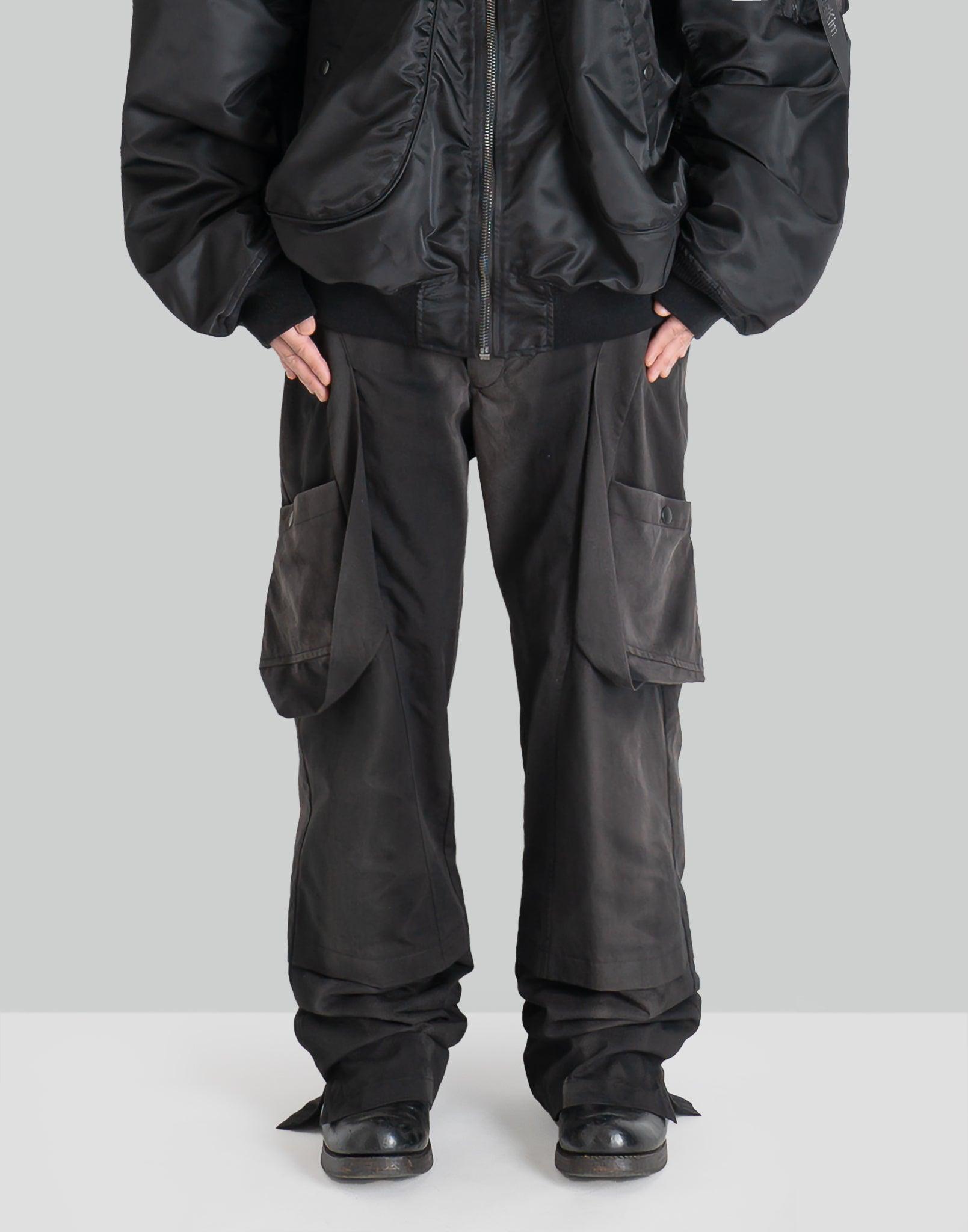 JiyongKim - SUN-BLEACHED DRAPED POCKET TROUSERS - 082plus