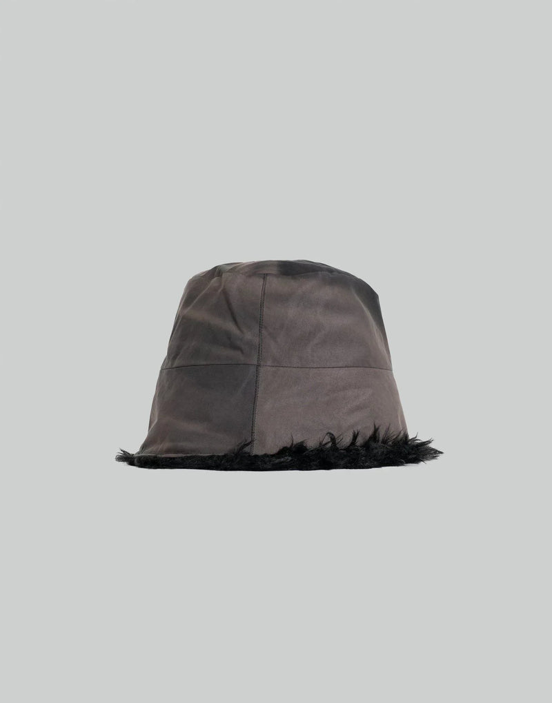 JiyongKim - SUN-BLEACHED FAUX FUR REVERSIBLE BUCKET HAT - 082plus