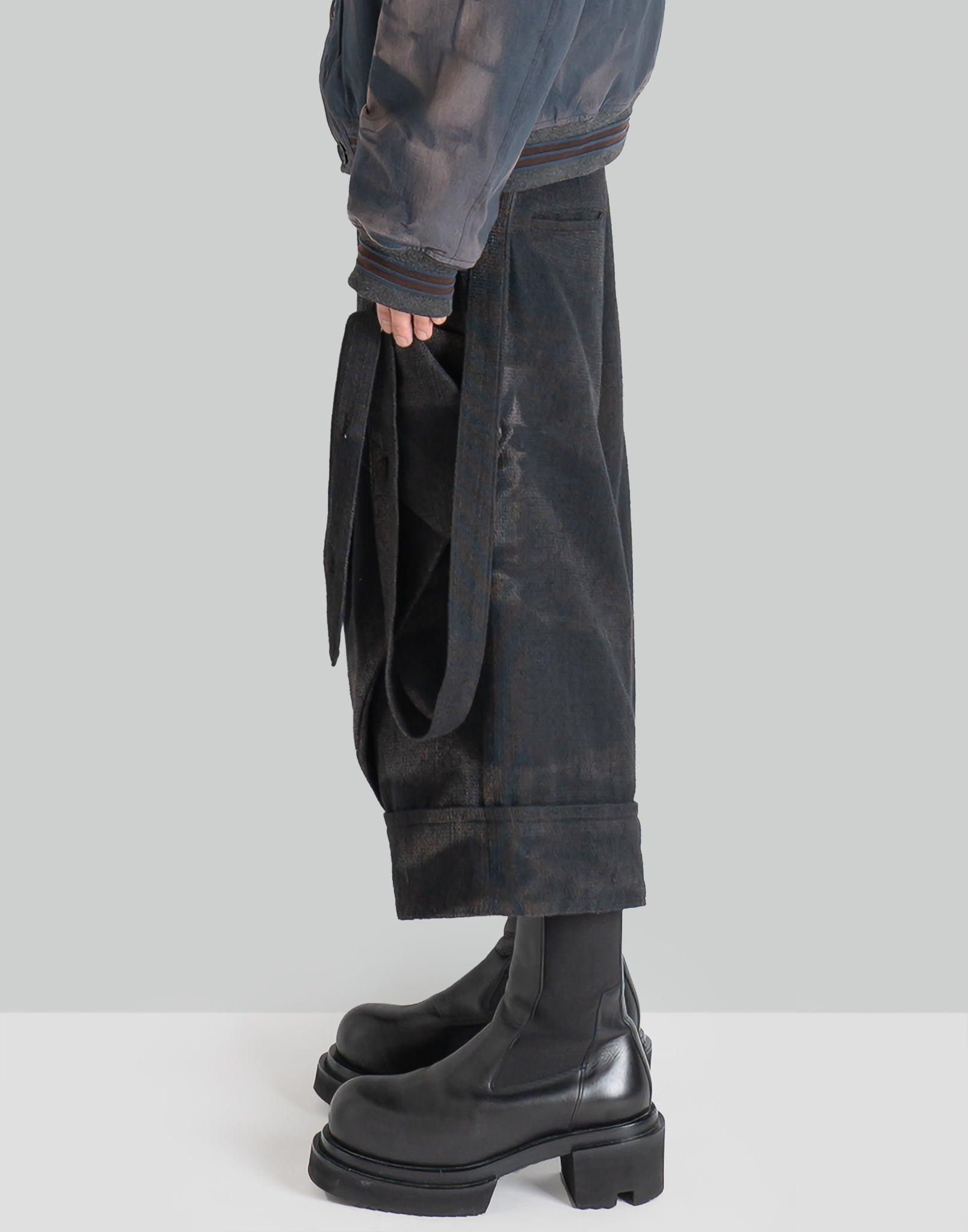 JiyongKim - SUN-BLEACHED LAYERED STRAP HALF TROUSERS - 082plus