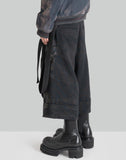 JiyongKim - SUN-BLEACHED LAYERED STRAP HALF TROUSERS - 082plus