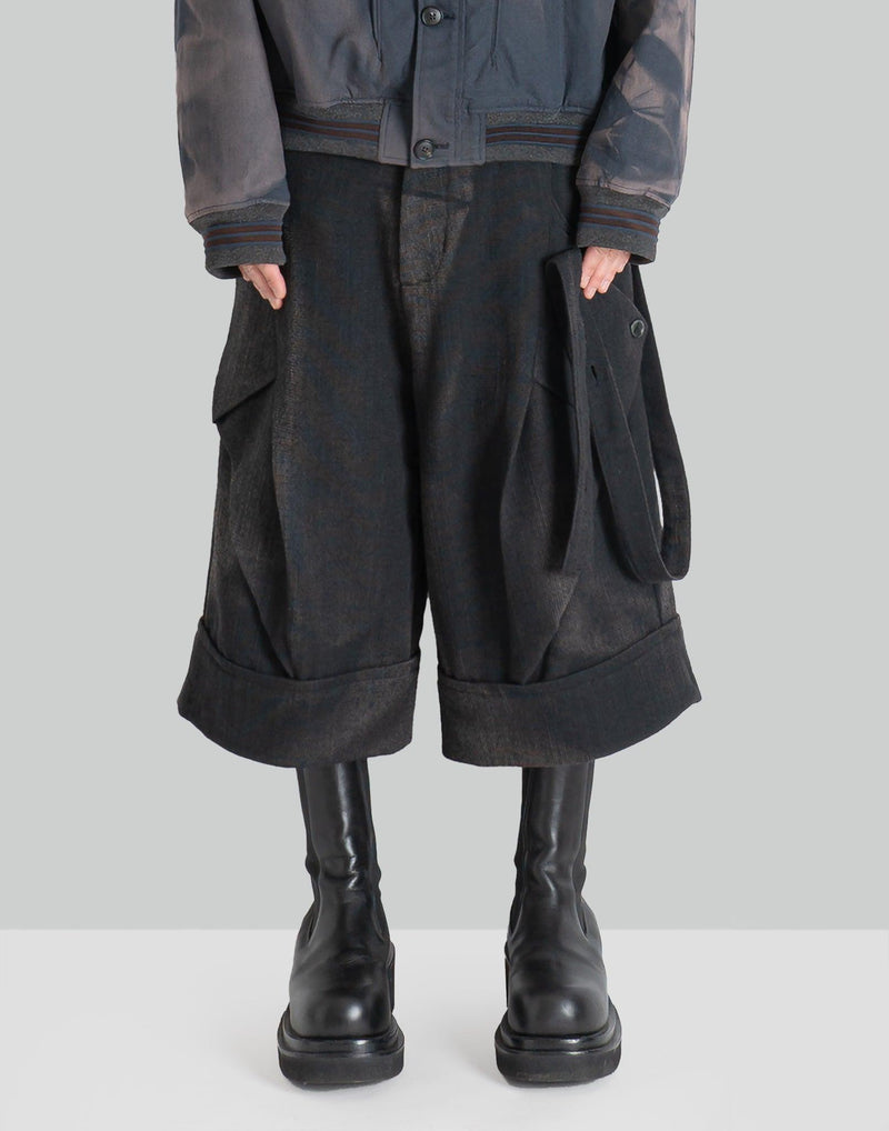 JiyongKim - SUN-BLEACHED LAYERED STRAP HALF TROUSERS - 082plus