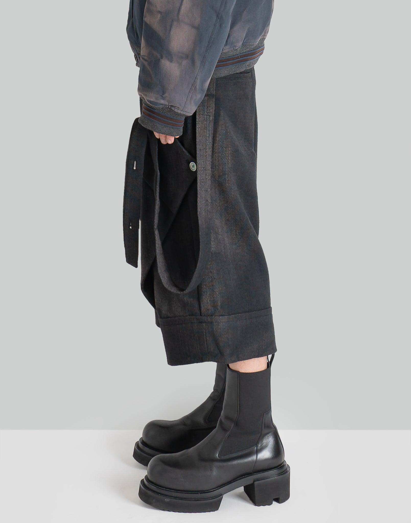 JiyongKim - SUN-BLEACHED LAYERED STRAP HALF TROUSERS - 082plus