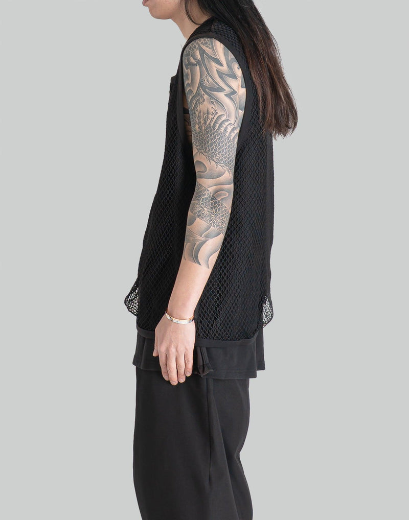 JiyongKim - SUN-BLEACHED MESH LAYERED SLEEVELESS - 082plus