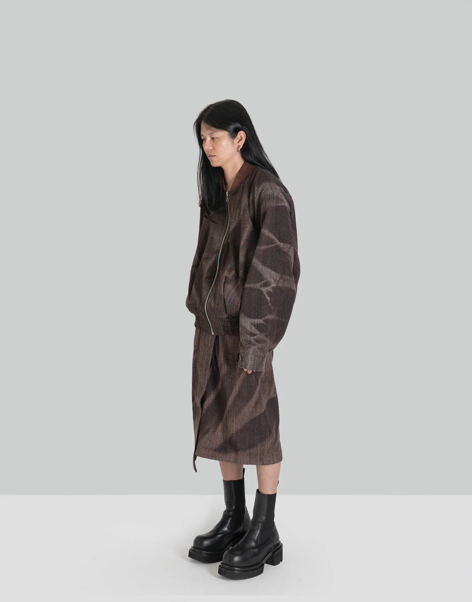 JiyongKim - SUN-BLEACHED PLEATED BOMBER - 082plus