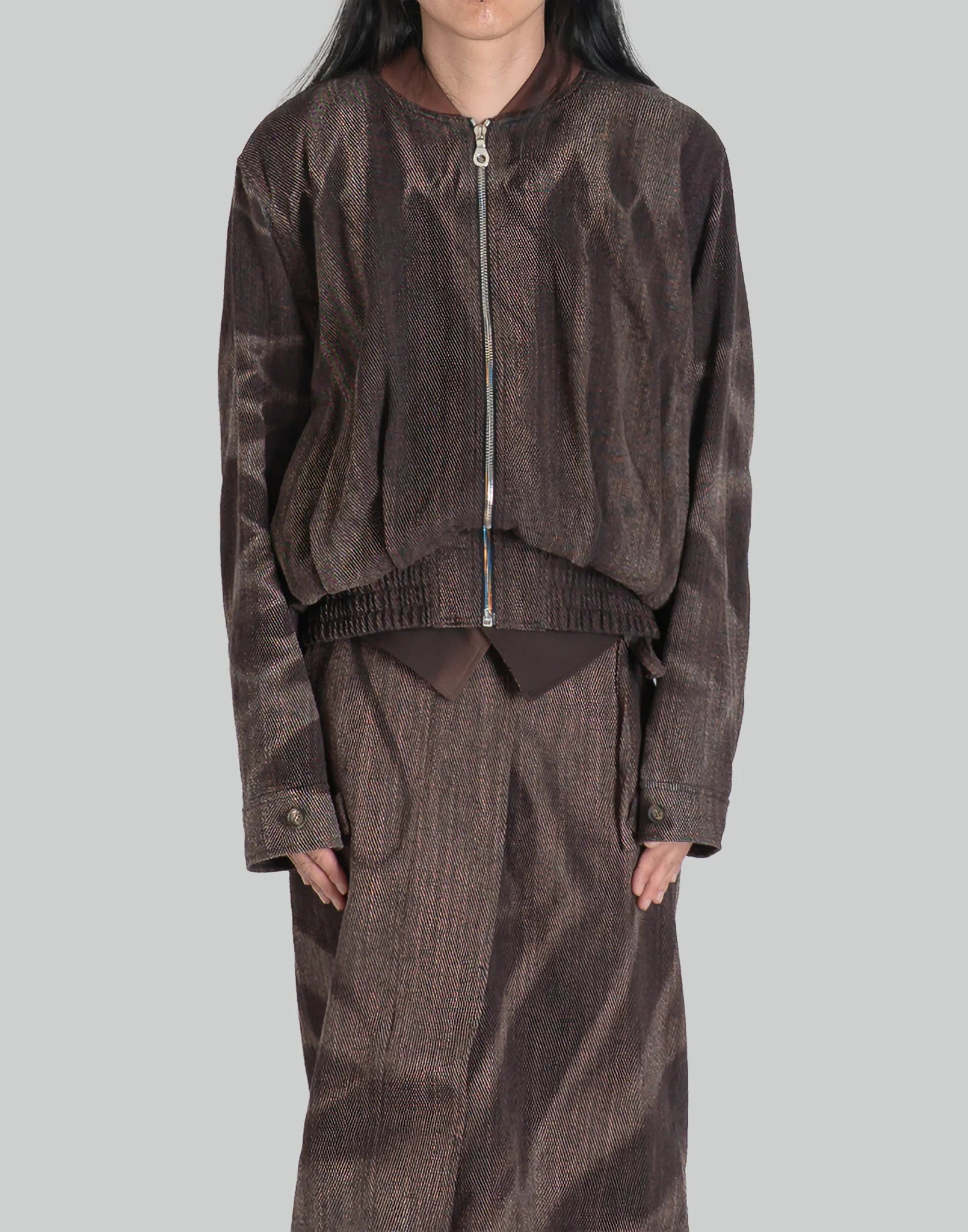 JiyongKim - SUN-BLEACHED PLEATED BOMBER - 082plus