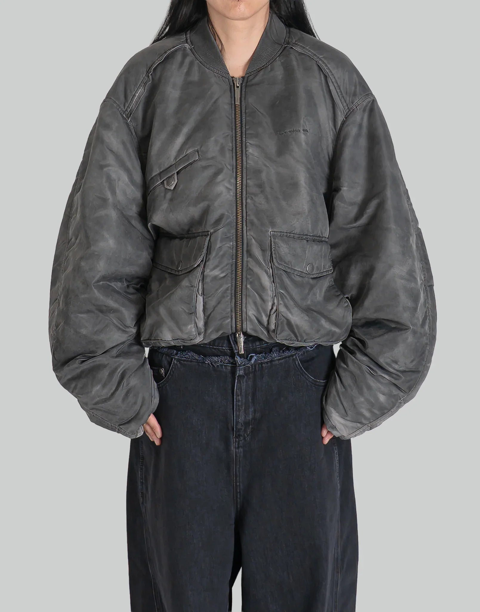 FENG CHEN WANG - Spray Painted Nylon Bomber Jacket - 082plus