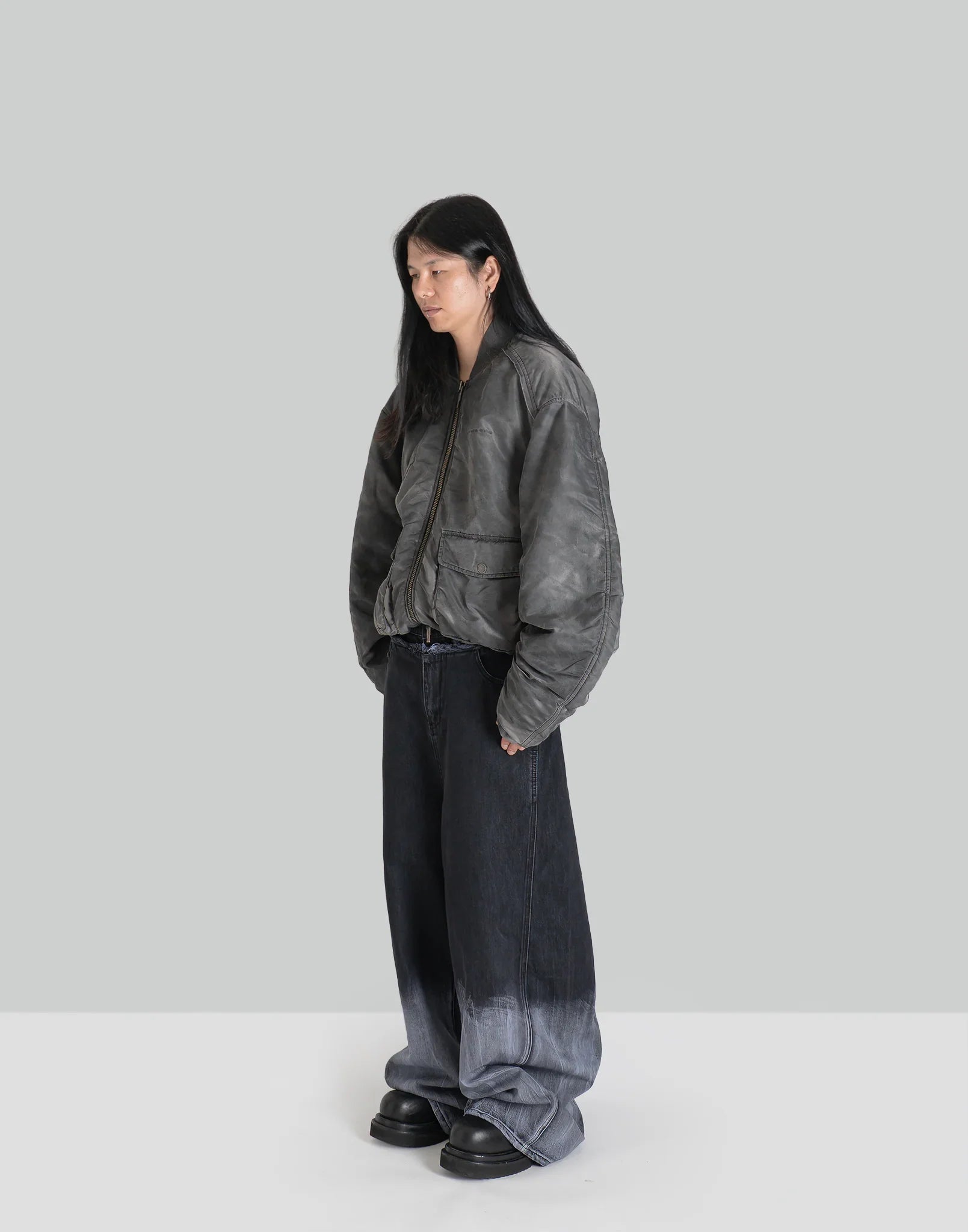 FENG CHEN WANG - Spray Painted Nylon Bomber Jacket - 082plus