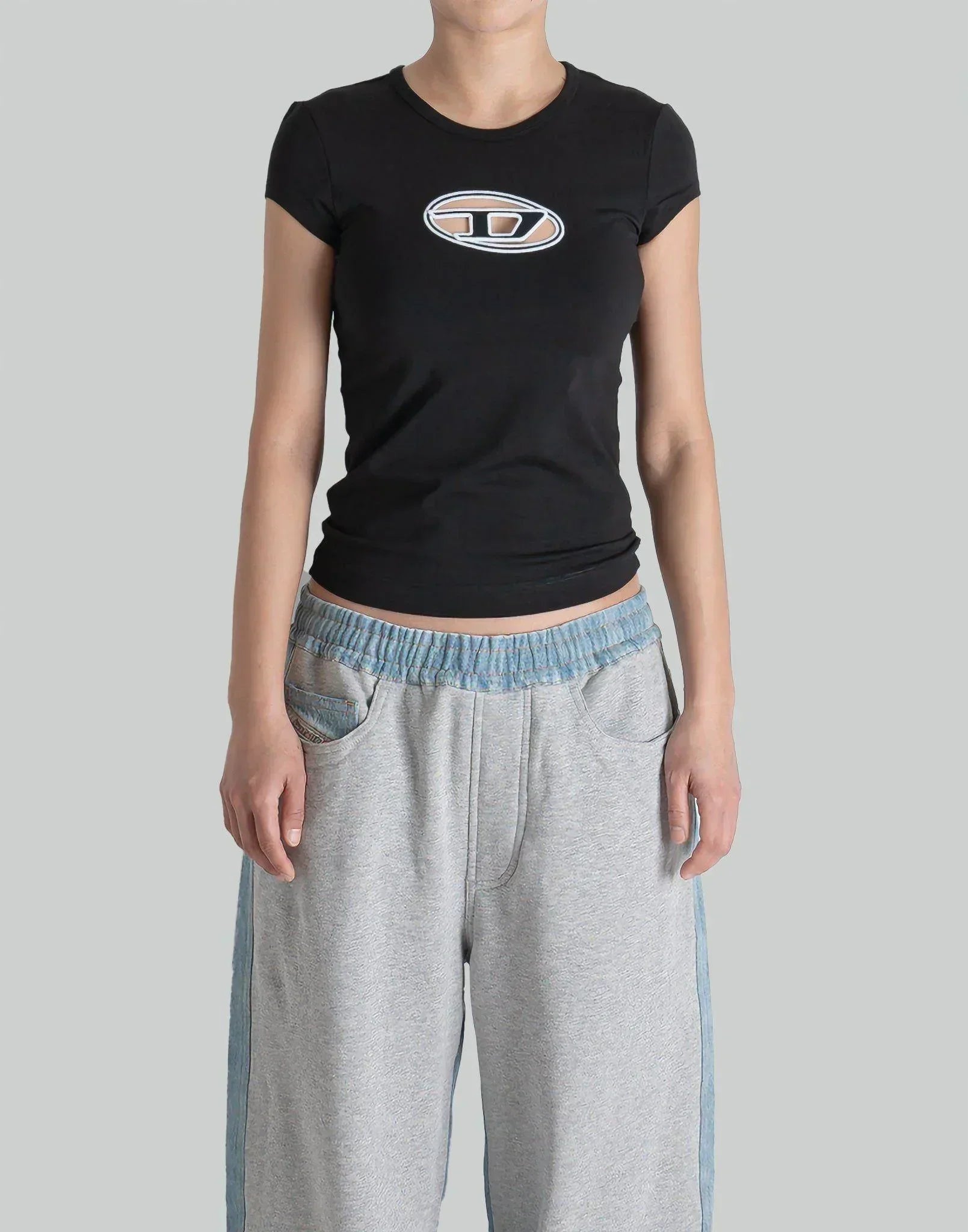 【美品】正規品 DIESEL T-ANGIE XS 正規品】 diesel ディーゼル t-angie tシャツ ブラック XS