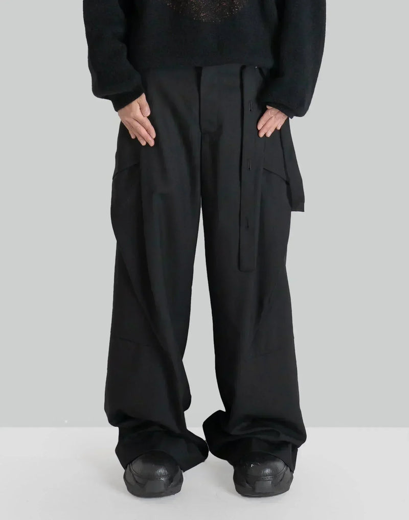 JiyongKim - TAILORED DETACHABLE POCKET WIDE TROUSE - 082plus