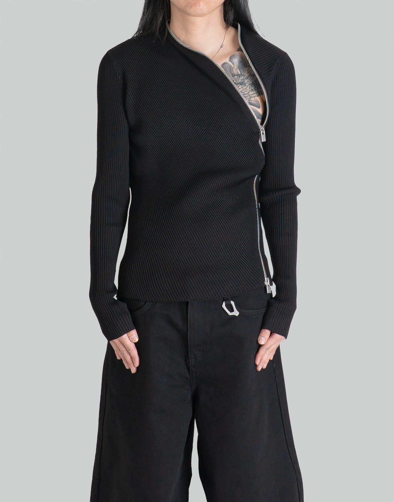 HELIOT EMIL - TIED ZIP KNIT - 082plus