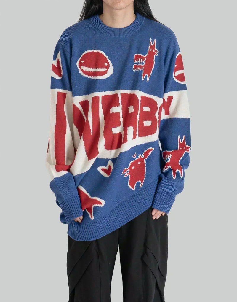 Charles Jeffrey LOVERBOY - TOPSY TURVY LOVERBOY LOGO JUMPER - 082plus
