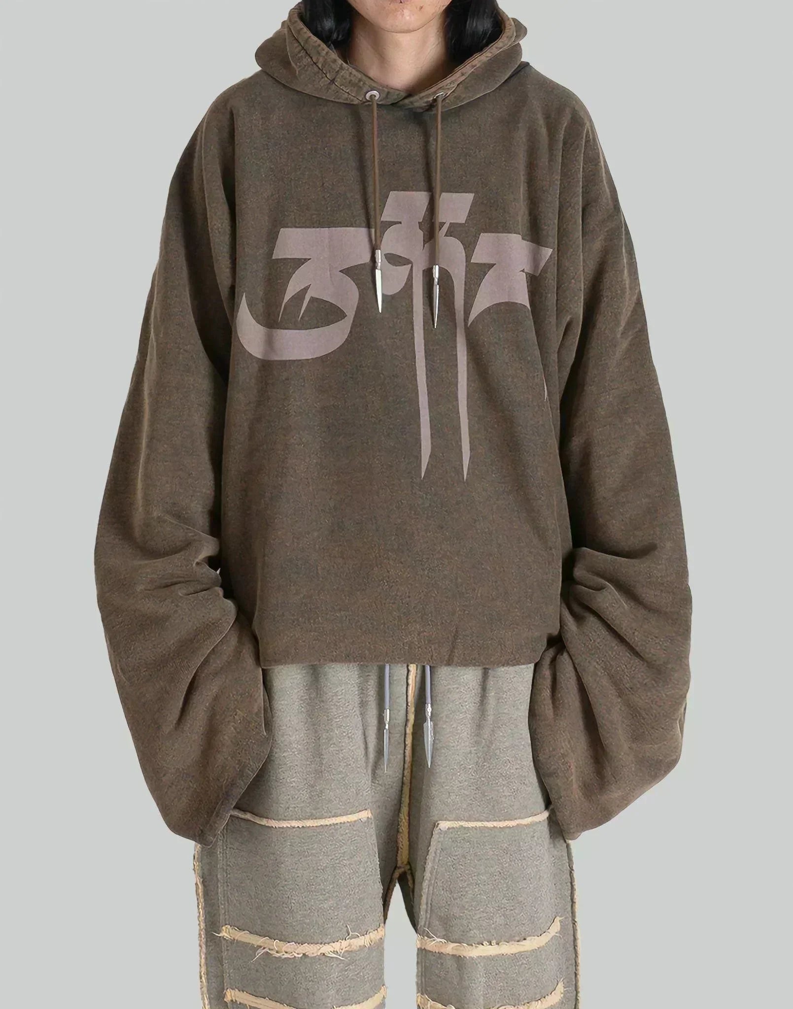 SANKUANZ - WASHED LOGO POCKET HOODIE - 082plus