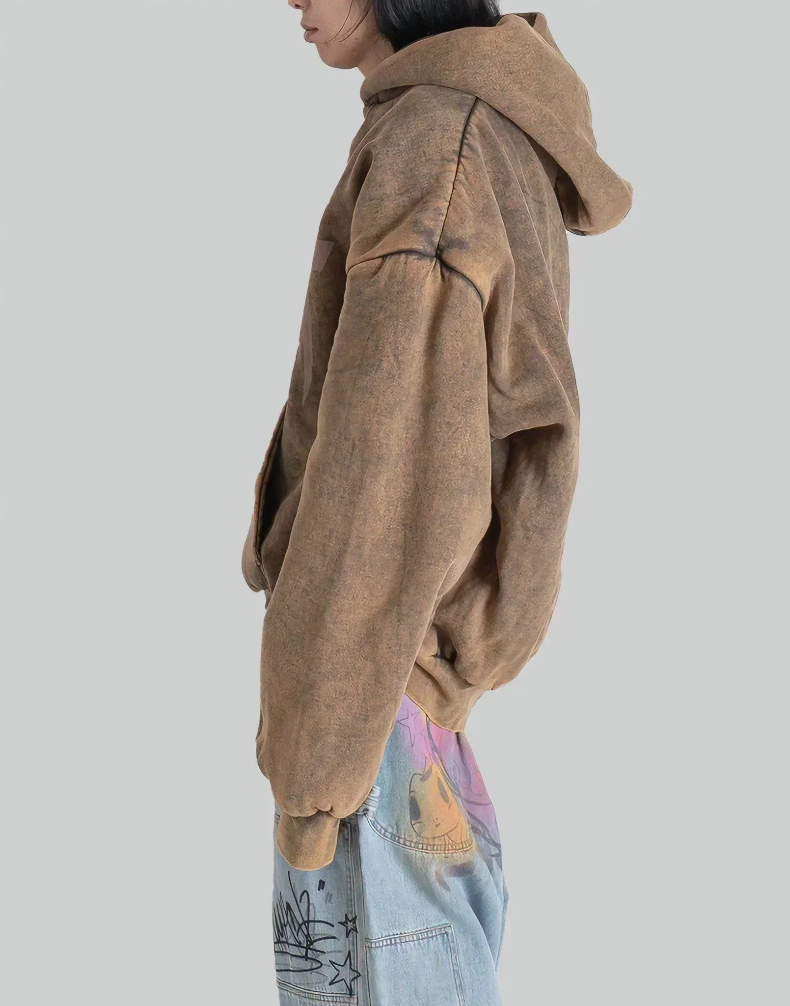 SANKUANZ - WASHED LOGO POCKET HOODIE - 082plus