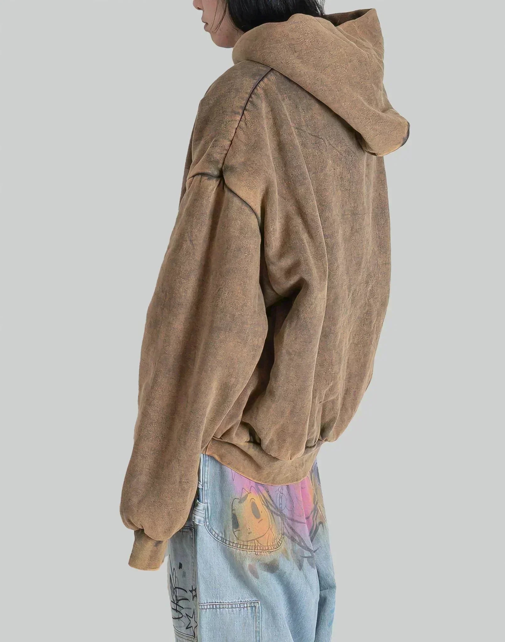 SANKUANZ - WASHED LOGO POCKET HOODIE - 082plus