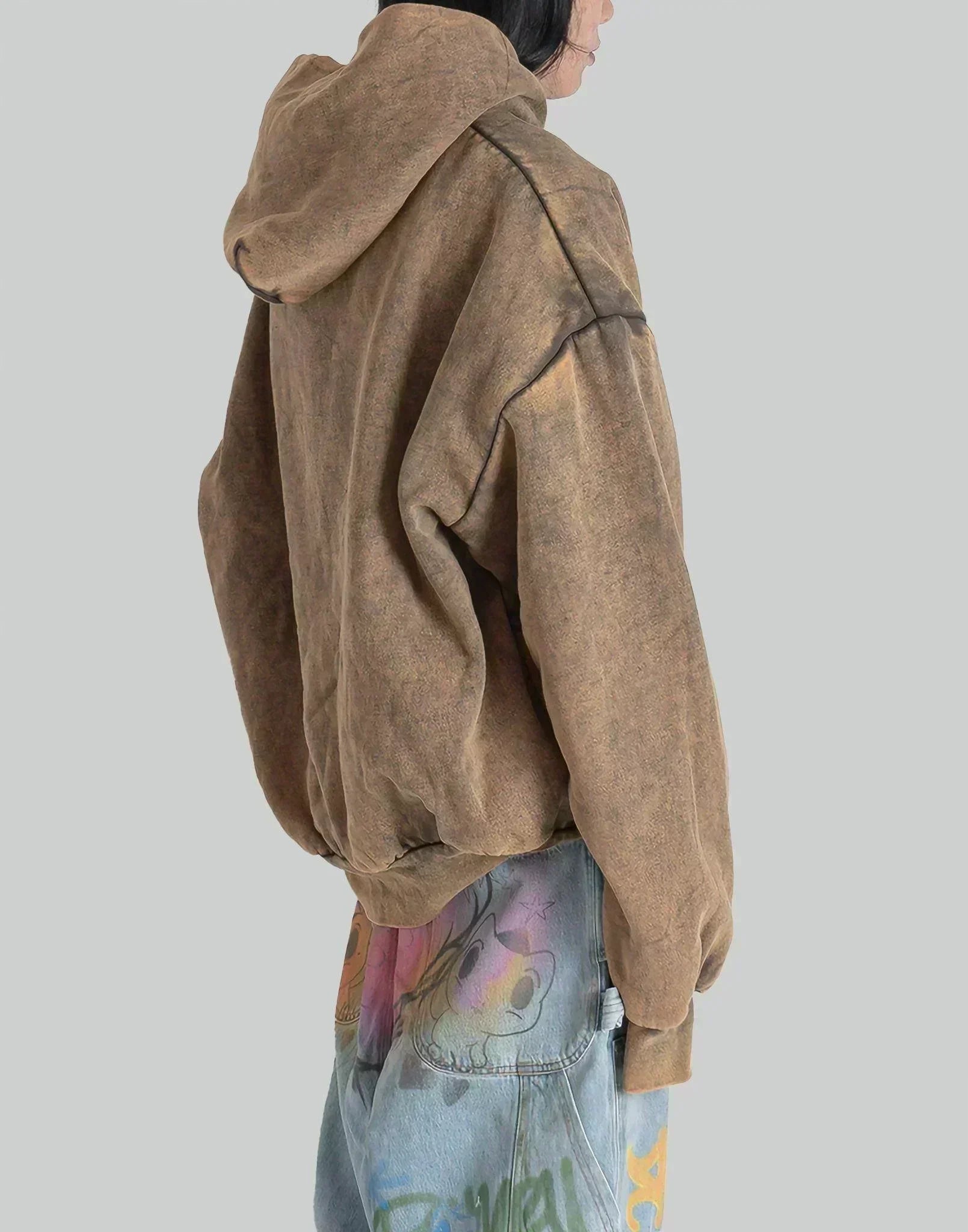 SANKUANZ - WASHED LOGO POCKET HOODIE - 082plus