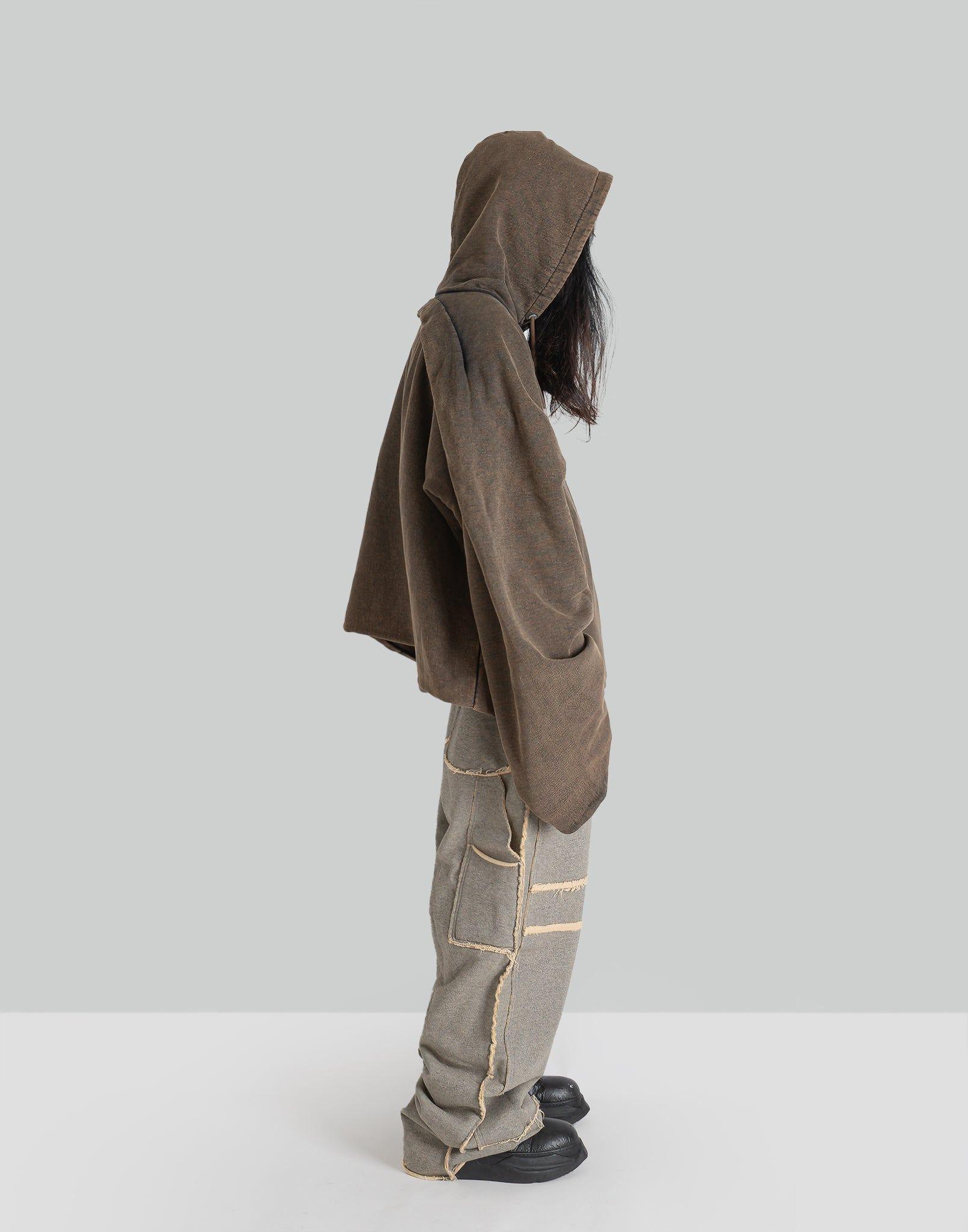 SANKUANZ - WIDE LEG WASHED RAW EDGE SWEATPANTS - 082plus