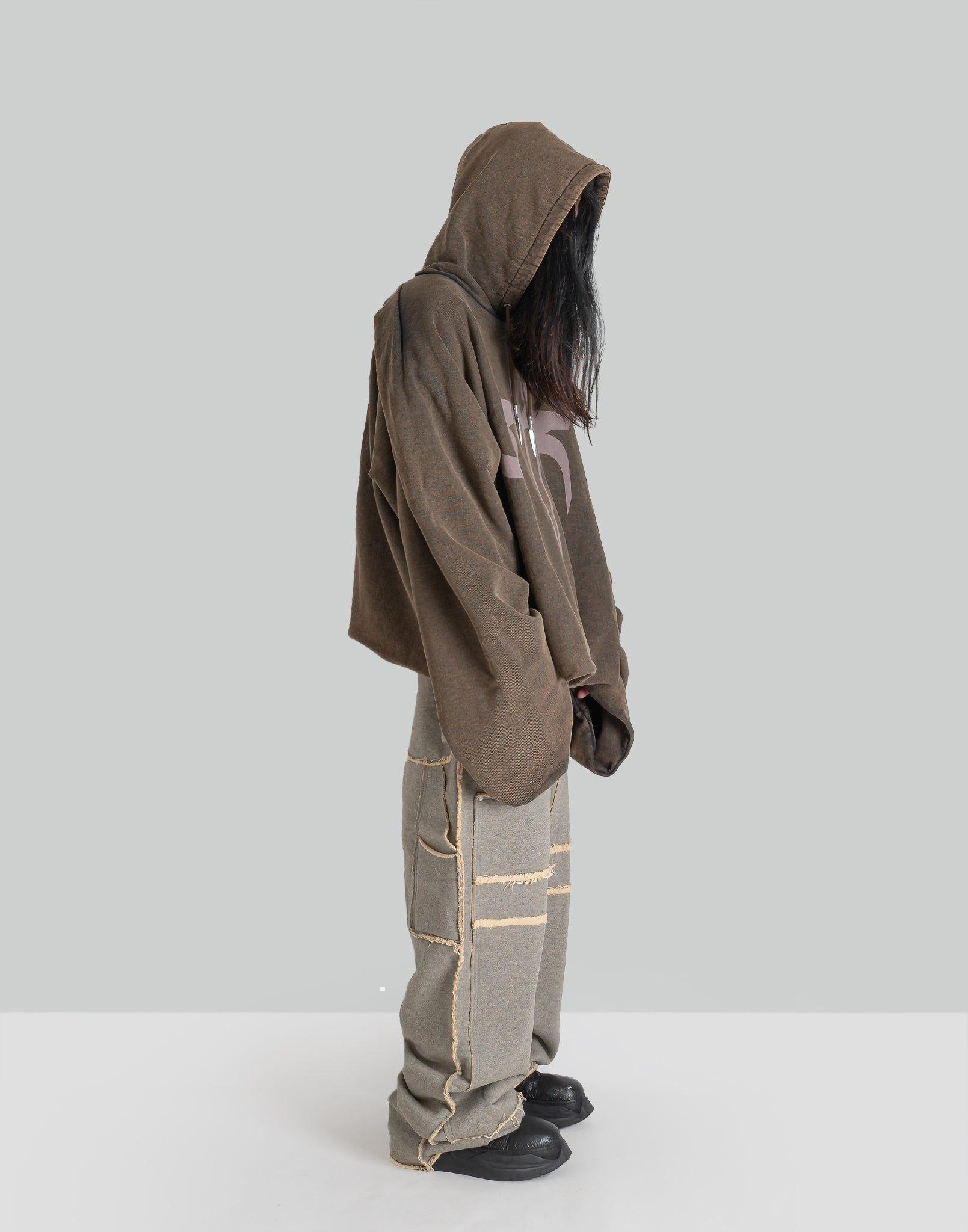 SANKUANZ - WIDE LEG WASHED RAW EDGE SWEATPANTS - 082plus