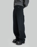 WOOL BARATHEA WIDE TROUSERS