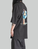 Juun.J - x KIM KEEVER PIGMENT DYED FLOWER GRAPHIC NEW OVER FIT T-SHIRTS - 082plus
