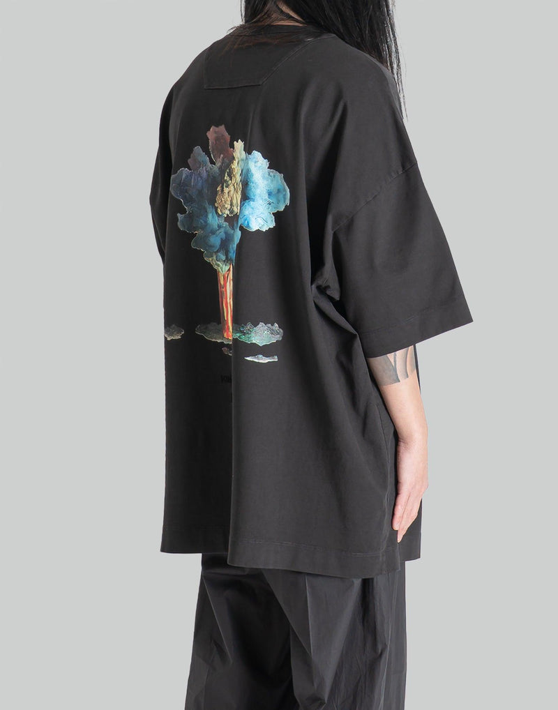 Juun.J - x KIM KEEVER PIGMENT DYED FLOWER GRAPHIC NEW OVER FIT T-SHIRTS - 082plus