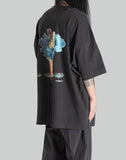 Juun.J - x KIM KEEVER PIGMENT DYED FLOWER GRAPHIC NEW OVER FIT T-SHIRTS - 082plus