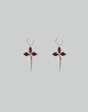 ZIRCON-EMBELLISHED DAGGER EARRINGS