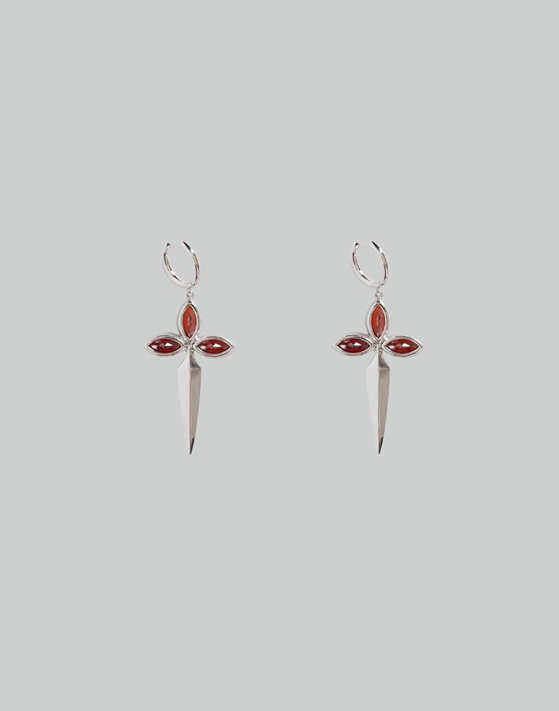 SANKUANZ - ZIRCON-EMBELLISHED DAGGER EARRINGS - 082plus