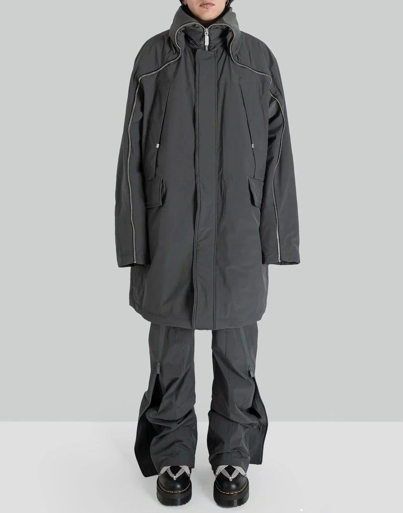 C2H4 - Continuous Zipper Quilted Coat - 082plus