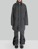 Continuous Zipper Quilted Coat