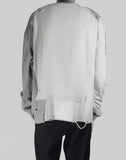 C2H4 - DISTRESSED PANELLED VAGRANT CREWNECK - 082plus
