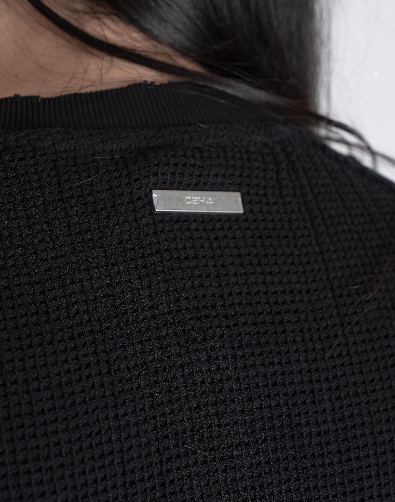 C2H4 - Distressed Panelled Vagrant Crewneck - 082plus