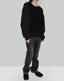 C2H4 - “Future Yacht Club” SOLID KNIT PANELLED CREWNECK - 082plus