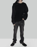 C2H4 - “Future Yacht Club” SOLID KNIT PANELLED CREWNECK - 082plus