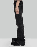 C2H4 - “Future Yacht Club” STAGGER STREAMLINE ARCH RAW EDGE JEANS - 082plus