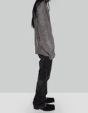 C2H4 - “Future Yacht Club” STAGGER STREAMLINE ARCH RAW EDGE JEANS - 082plus