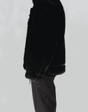 C2H4 - “PLANET OF POETS“ HANDPRINT FAUX FUR COAT - 082plus